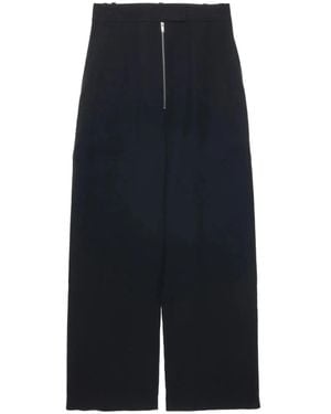 Studio Nicholson Zip Front Wide Leg Pants - Blue