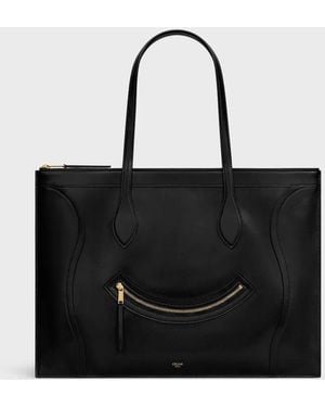 Celine Flat Luggage Zip Tote Bag - Black
