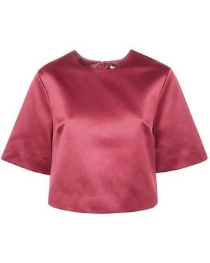 By Malene Birger "Hania" Cropped Top - Red