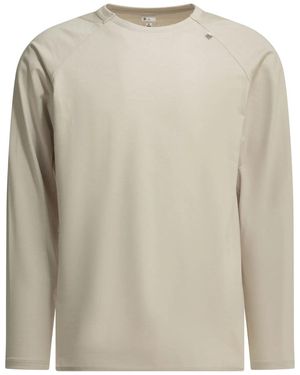 Goldwin "Paneled Mesh L/S" Crew-Neck T-Shirt - Natural