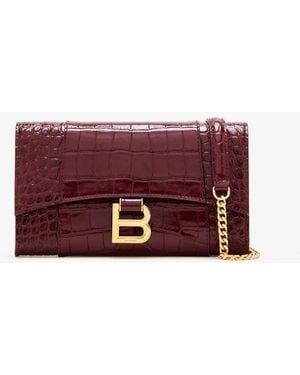 Balenciaga Hourglass Wallet - Purple