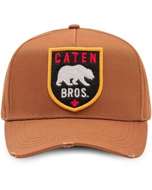 DSquared² Cotton Polyester Patch Baseball Caps - Brown