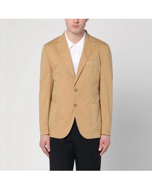 Santaniello Walnut-Coloured Single-Breasted Jacket - Natural