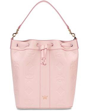 MCM Leather Hobo Bag - Pink