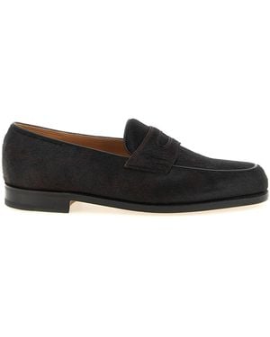 John Lobb 'Lopez Bristle Hide' Loafers - Black