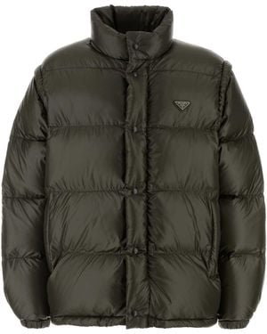 Prada Nylon Down Jacket - Green