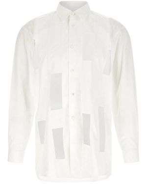 Comme des Garçons Comme Des Garçons Homme Plus Geometric Cut-Out Shirt - White