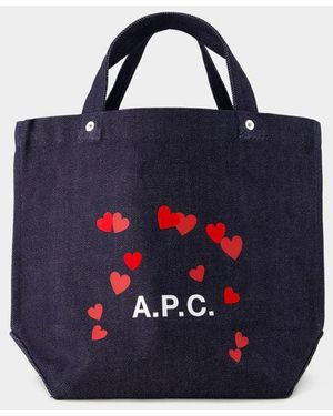 A.P.C. Lou Blondie Shopper Bag in Blue | Lyst