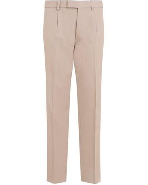 ZEGNA Cotton And Wool Pants - Natural