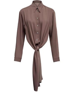 MM6 by Maison Margiela Long-Sleeved Shirt - Brown