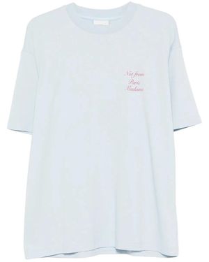 Drole de Monsieur T-Shirt Slogan Calligraphy - White