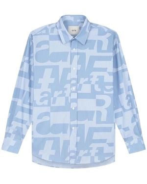 Arte' Allover Shirt - Blue