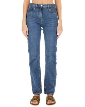 Etro Jeans With Logo Embroidery - Blue