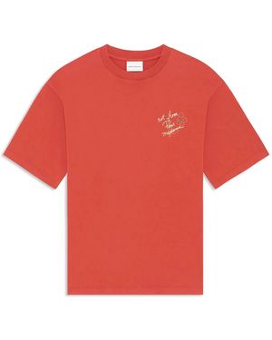 Drole de Monsieur Esquisse Slogan T-Shirt - Red