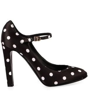 Dolce & Gabbana Dolce & Gabbana Satin Mary Jane Pumps - Black