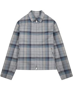 Dior Zippered "Check" Shirt - Blue