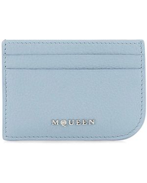 McQueen Leather Card Holder - Blue