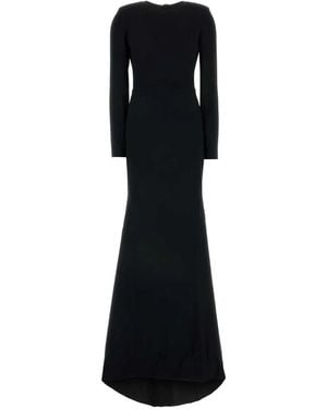 Gucci Crepe Long Dress - Black