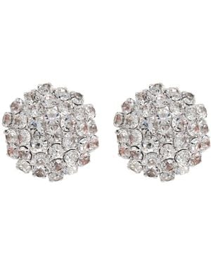 Self-Portrait "Crystal Flower" Earrings - Metallic