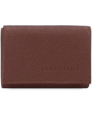 Longchamp Leather Wallet - Purple