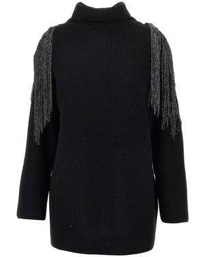 Pinko Wool-Blend Long Cardigan - Black
