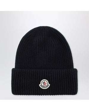 Moncler Wool And Cashmere Beanie - Black