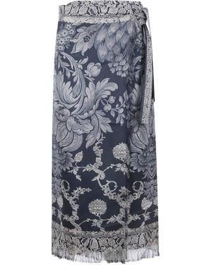 Pierre Louis Mascia "Aloes" Skirt - Blue