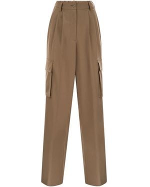 Herno Soft Wool Cargo Pants - Natural