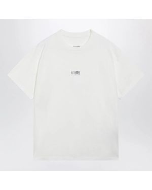 MM6 by Maison Margiela Cotton Jersey T-Shirt With Logo Patch - White