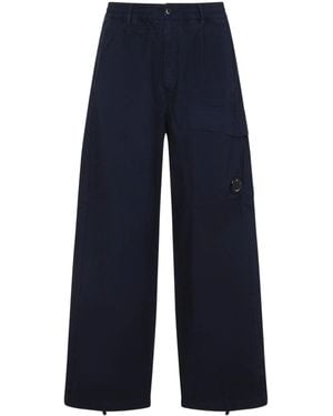C.P. Company Dove Cotton Cargo Trousers - Blue