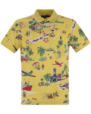 Polo Ralph Lauren Polo Bear Custom Slim-Fit Pique Polo - Yellow