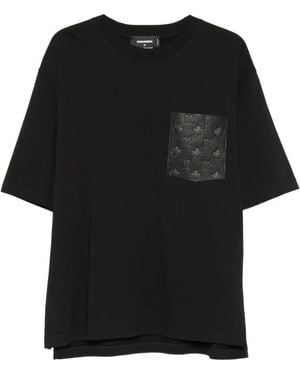 DSquared² Embossed-Logo T-Shirt - Black