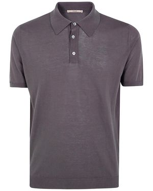 Nuur Short Sleeved Polo Neck T-Shirt - Grey