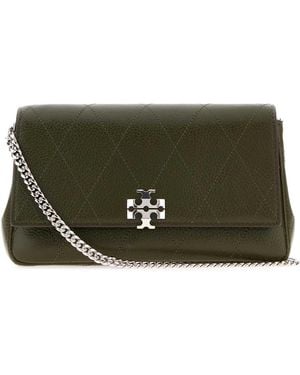 Tory Burch Charlie Quilted Chain Wallet - Green
