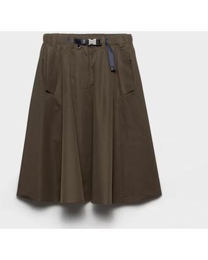 Prada Polyamide Polyurethane Recycled Polyester Skirt - Green