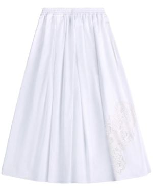 Fay Cotton Long Skirt - White
