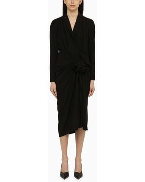 Dries Van Noten Petticoat Dress With Ruffles in Brown | Lyst