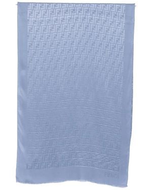 Fendi Monogram Scarf - Blue