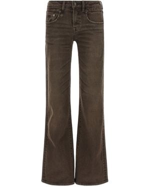 R13 'Boy Flare' Denim Jeans - Brown
