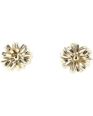 Dries Van Noten Flower Earrings - Metallic