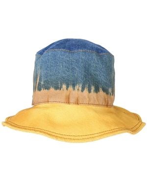 Alberta Ferretti Bucket Hat With Tie Dye Print - Blue