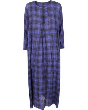 Daniela Gregis "20.07.06" Tartan Dress - Blue