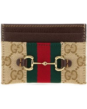 Gucci Gg Supreme Wristlet Pouch - Natural