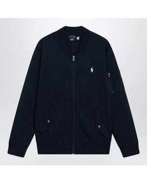 Polo Ralph Lauren Zip-Up Cotton-Blend Sweatshirt - Blue