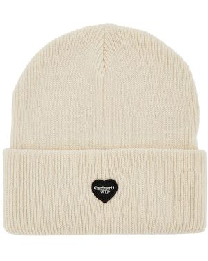 Carhartt Logo Patch Beanie - Natural