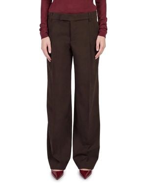 FEDERICA TOSI Wide-Leg Frescolana Trousers - Black