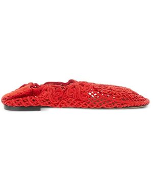 Odissi Iris Ballet Flats - Red