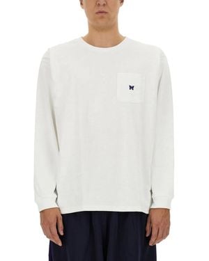 Needles T Shirt With Logo - White