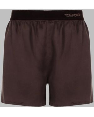 Tom Ford Silk Boxer Shorts - Black