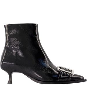 Ganni Faux Leather Boots - Black